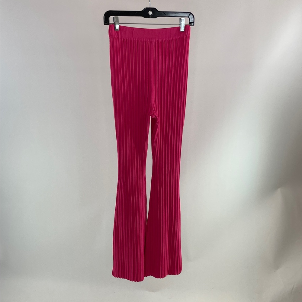 Adam Lippes x RTR High Waisted Ribbed Pants in Barbie Pink, M - Picture 4 of 12